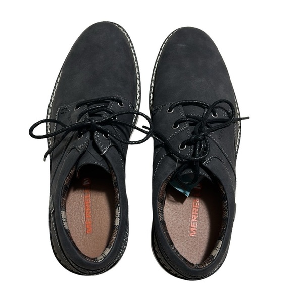 Merrell World X Waterproof Leather Men Black Shoes Size 9  NEW WITHOUT BOX